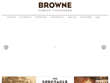 Tablet Screenshot of brownefamilyvineyards.com
